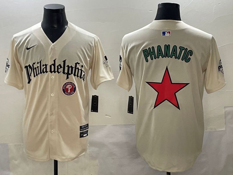 Men 2025 Philadelphia Phillies Blank Cream Five generations Joint Name Nike MLB Jersey style 3->philadelphia phillies->MLB Jersey